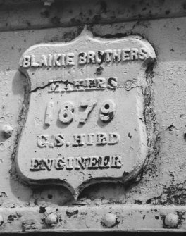 Detail of dated nameplate