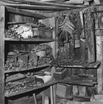 Interior.
Detail of tools in storage.