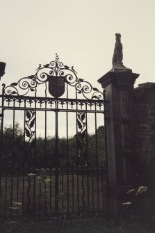 Detail of gate and gate-posts.