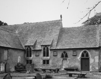Cullen Church. View of S side of E wing.