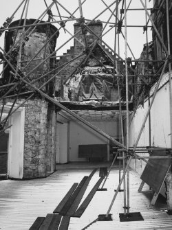 Interior.
View of fire damaged wing.