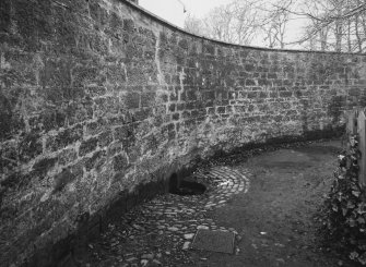 View of perimeter wall from S.