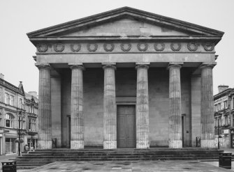View from W showing Doric hexastyle portico.