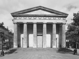 View of portico from W