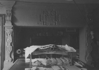 Interior.
View of fireplace.