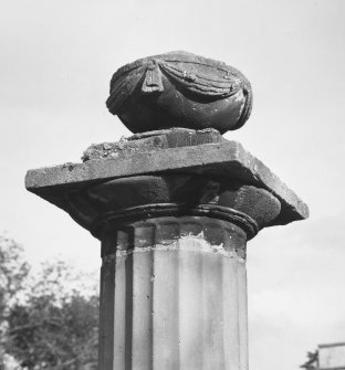 Detail of capital of gatepier.