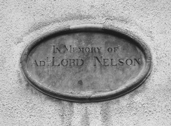 Detail of commemorative plaque to Admiral Lord Nelson