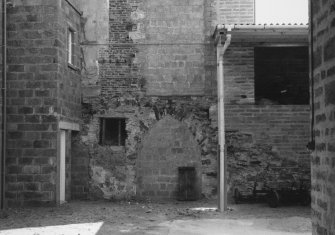 View from North of an open area after demolitions (once an interior in central block of Gordon Castle)