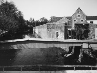 View from S along River Isla, adjacent to distillery.
