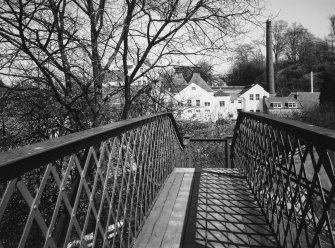 General view from W side of distillery, from footbridge over Dufftown-Keith Railway.
