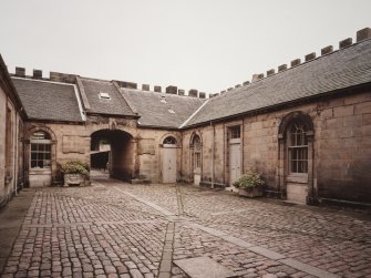 Buildings around inner courtyard, view from West