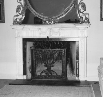 First floor, central room (South), fireplace, detail