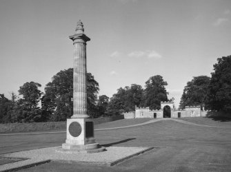 Monument and gate lodges, view from South