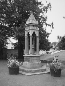 South of road, Gothic monument, detail showing inscription to Sir Allan Wilson