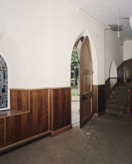 Interior. View of entrance from South West.