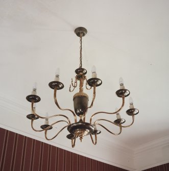 Interior. Detail of gun room light fitting
