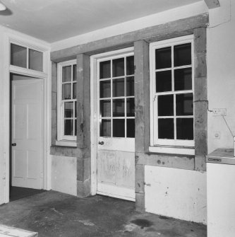 Interior. Detail of service wing E glazed entrance doors