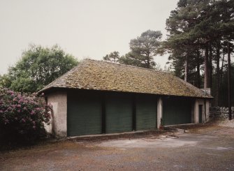 View of W garage from SE