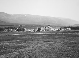 Distant general view of distillery from west