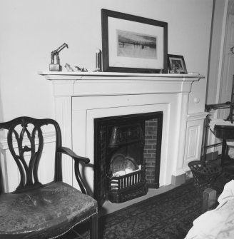 First floor, bedroom, fireplace, detail