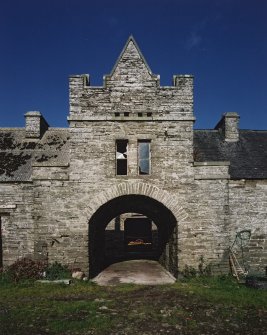 View of main entrance to steading from S