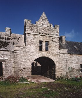 View of main entrance to steading from SW