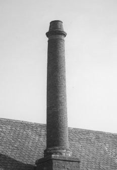 Detail of west side of chimney