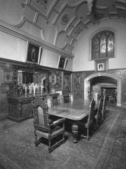 First floor, Dining Room, (former Great Hall) view from west