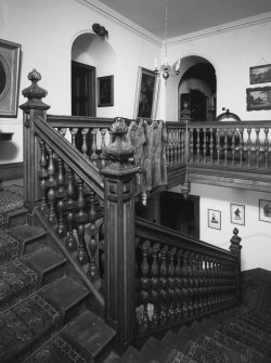 Interior. Staircase. View from half landing.