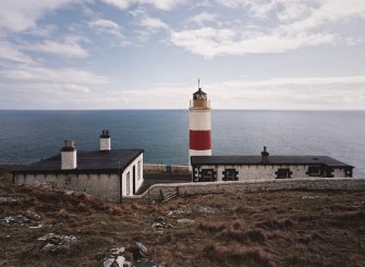 View from NW looking down onto lighthouse compound