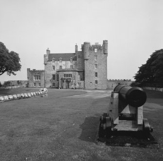 View of main front with cannon from south