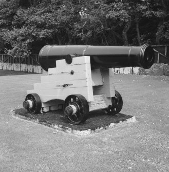 View of cannon to south of castle