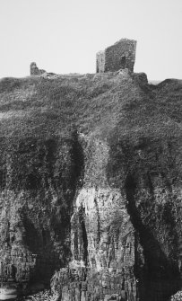 View of castle on cliff top