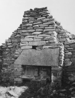 Dwelling, kitchen fireplace in east gable