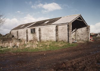 View of concrete shed from South East.