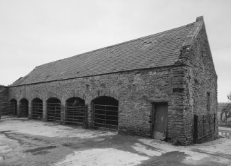 Courtyard, view of cart-shed from North West.