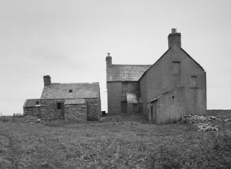 Farmhouse and outbuildings from north