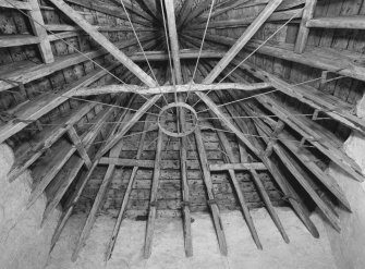 Interior view of roof structure