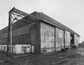 View from NW of northeastern C1 type hangar showing sliding door gantry.