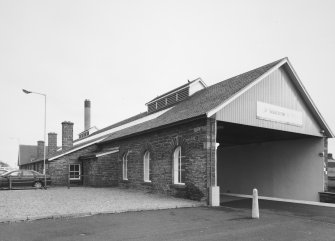 View from NW of W end and N side of station