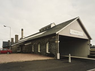 View from NW of W end and N side of station