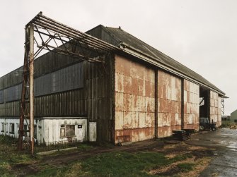 View from NW of northeastern C1 type hangar showing sliding door gantry.