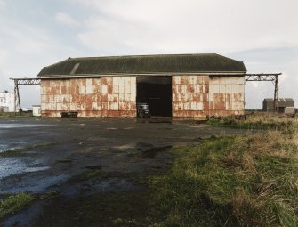 View from SW  of the northeastern C1 type hangar showing door gantries and sliding doors.