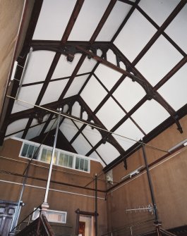 Interior. Detail of N wing  former Bishop's Palace  main stair ceiling