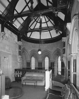 Interior. Former Bishop's Palace view of 'green room' from N