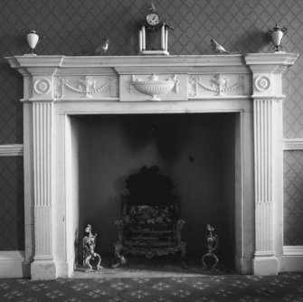 Ground floor, dining room, detail of fireplace