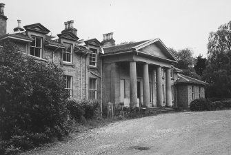 Oblique view of entrance front