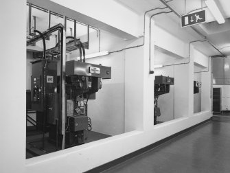 Interior. Basement, station transformers, view from S