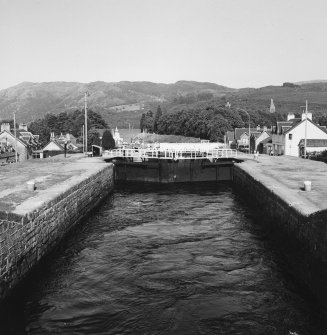 View looking east of lock gates