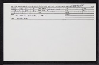 Glendale Watermill, Skye, NG14NE 10, Ordnance Survey index card, Recto